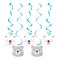 Party Central Club Pack of 30 Blue and Gray Bear Party Themed Dizzy Danglers 39"